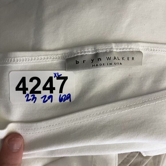 Bryn Walker Ivory Tunic Top Piers Ponti Shirt Minimalist XL Lagenlook Classic - Picture 5 of 7